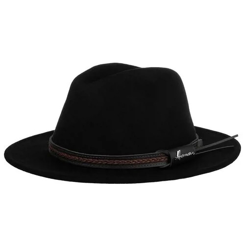 Шляпа федора HERMAN арт. MAC TUCKER (черный), Размер:59