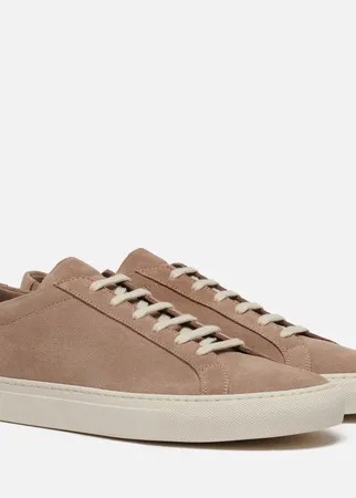 Мужские кеды Common Projects Achilles Low Suede Glassa Sole, цвет бежевый, размер 45 EU