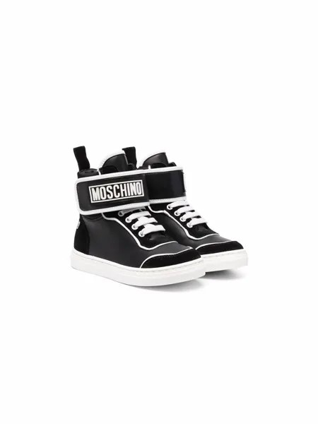Moschino Kids высокие кеды с логотипом