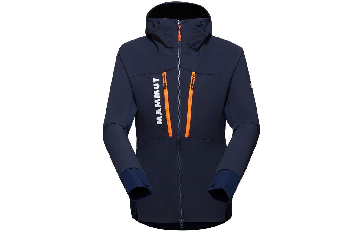 Куртка серии Aenergy женская Mammut, цвет Deep sea blue bright orange color-blocking