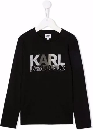 Karl Lagerfeld Kids футболка из органического хлопка с логотипом