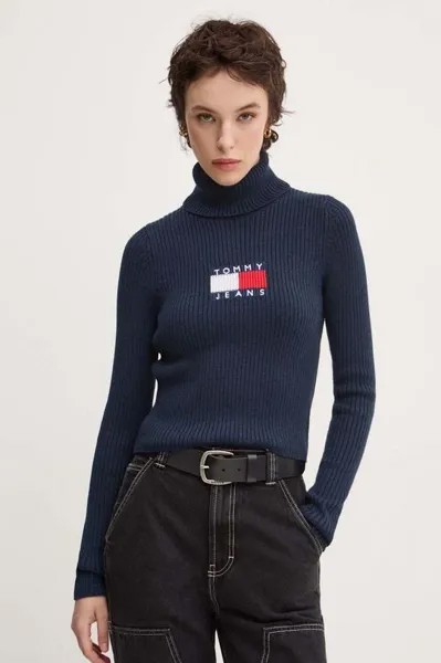 Свитер из смесовой шерсти Tommy Jeans, темно-синий