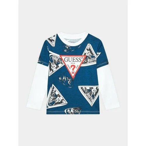 Лонгслив GUESS, размер 8Y [METY], синий