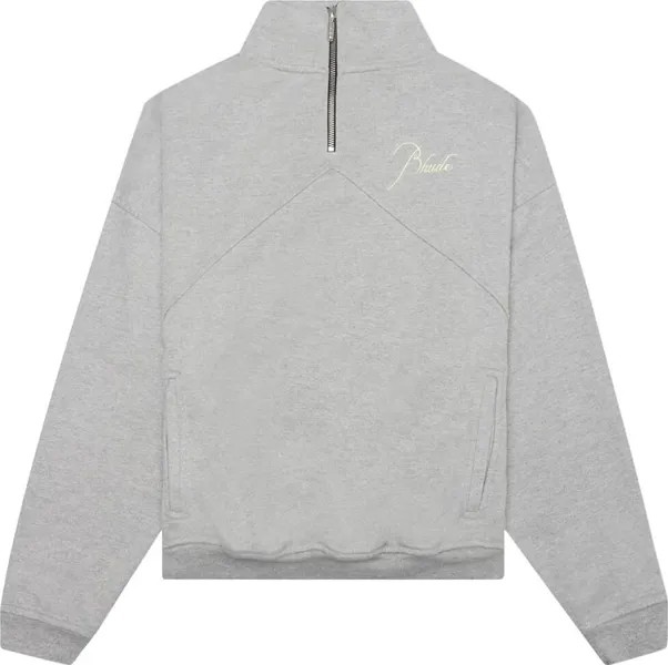 Толстовка Rhude Quarter Zip 'Heather Grey', серый