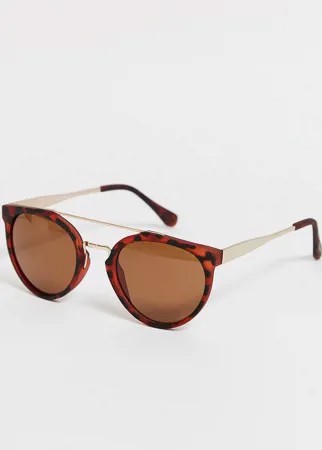 Солнцезащитные очки в черепаховой оправе Pilgrim-Коричневый