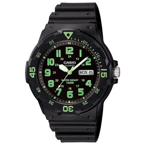 Наручные часы CASIO Collection Men MRW-200H-3B, черный, зеленый