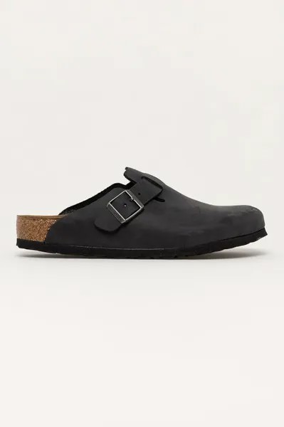 Замшевые шлепанцы Boston SFB Birkenstock, черный