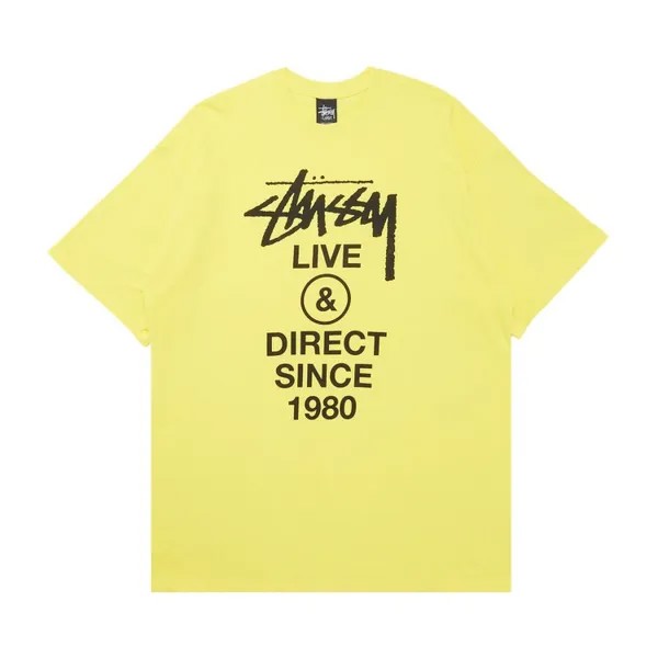 Футболка Stussy Live & Direct Since 1980 'Yellow', желтый