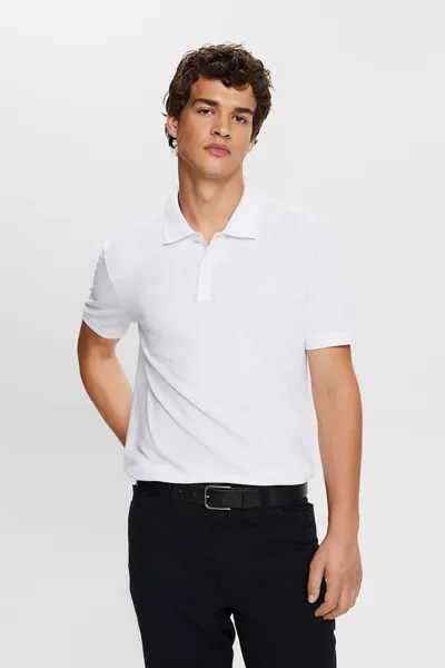 Футболка с воротником Esprit, белый