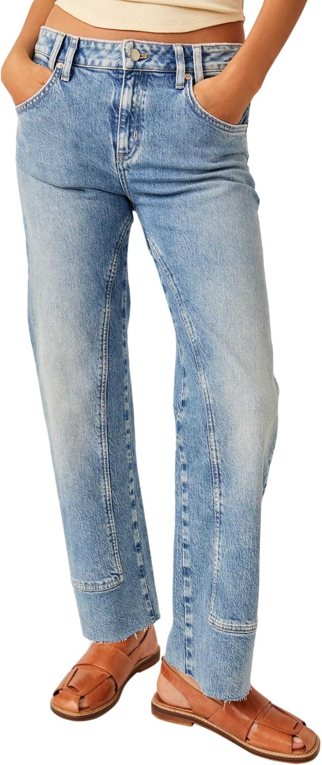 Джинсы Free People Risk Taker High-Rise Straight, цвет Mantra