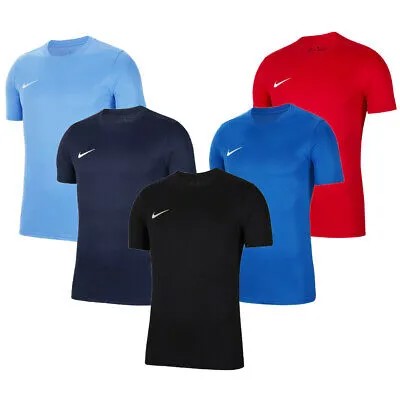 Мужская спортивная футболка Nike Park VII Dri-Fit с круглым вырезом Спортивная футбольная футболка для спортзала