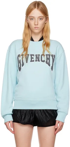 Синий свитшот с вышивкой Givenchy