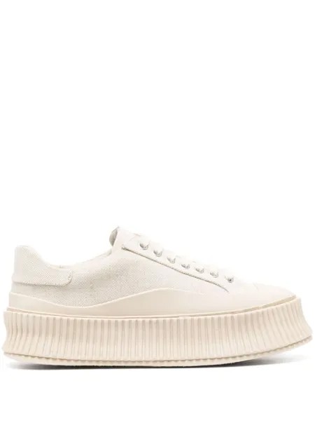 Jil Sander кеды на шнуровке, нейтральный цвет