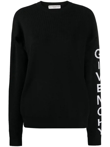 Givenchy джемпер с вырезами и логотипом