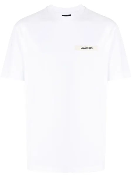 Jacquemus футболка с нашивкой-логотипом, белый