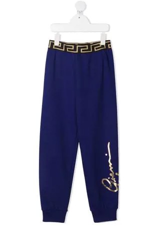 Versace Kids спортивные брюки с логотипом