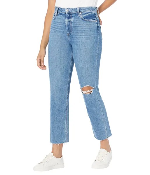 Джинсы Paige, Sarah Straight Ankle Raw Hem in Dandelion Destructed