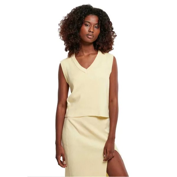 Короткое платье Urban Classics Knitted, желтый