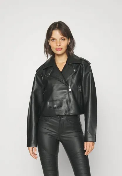 Куртка из искусственной кожи Onllouie Biker ONLY Petite, черный
