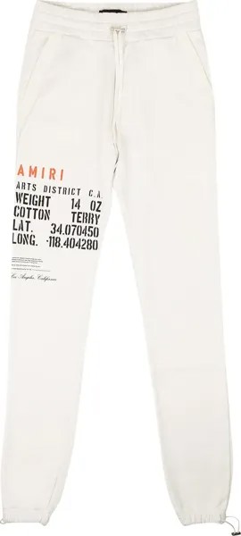 Спортивные брюки Amiri Military Stencil Sweatpant 'White', белый
