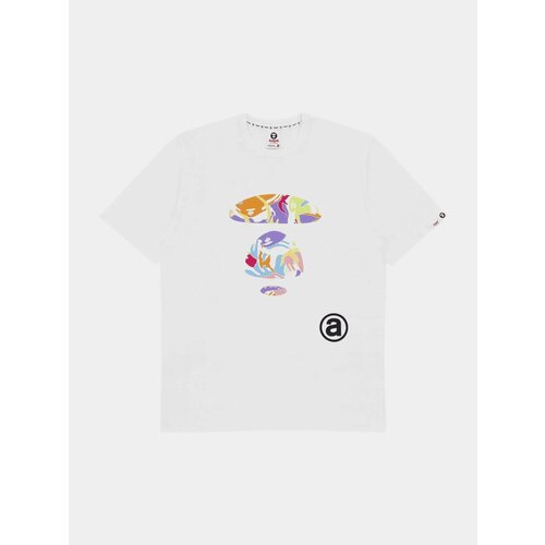 Футболка AAPE BY *A BATHING APE® Moonface Camo Graphic, размер S, белый