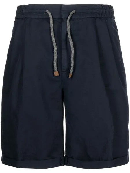 Brunello Cucinelli шорты чинос с кулиской, синий