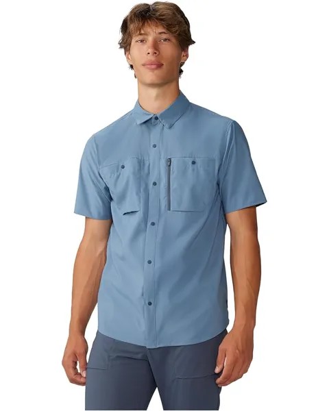 Рубашка Mountain Hardwear Trail Sender, цвет Light Zinc/Blue Slate
