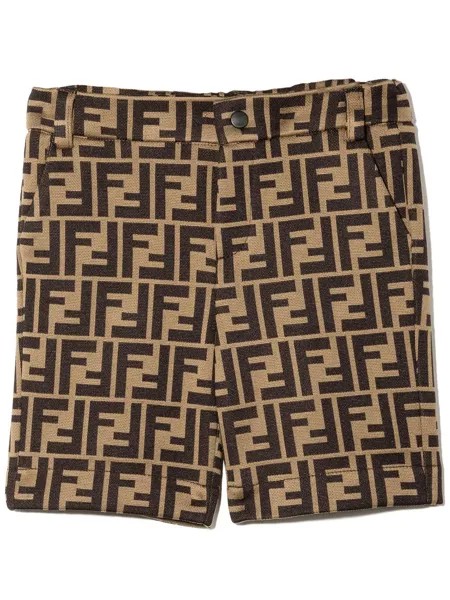 Fendi Kids шорты с логотипом FF