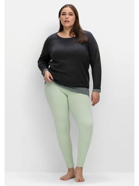 Спортивные брюки sheego Relax Leggings, цвет mint+anthrazit