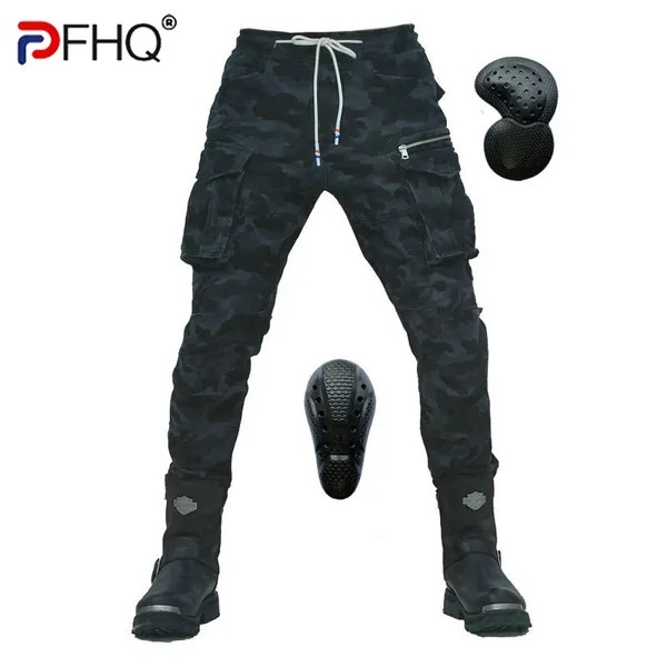 PFHQ 2023 Модные мужские мотоциклетные брюки-карго с множеством карманов модные весенние камуфляжные комбинезоны высококачественные повседневные брюки Новинка