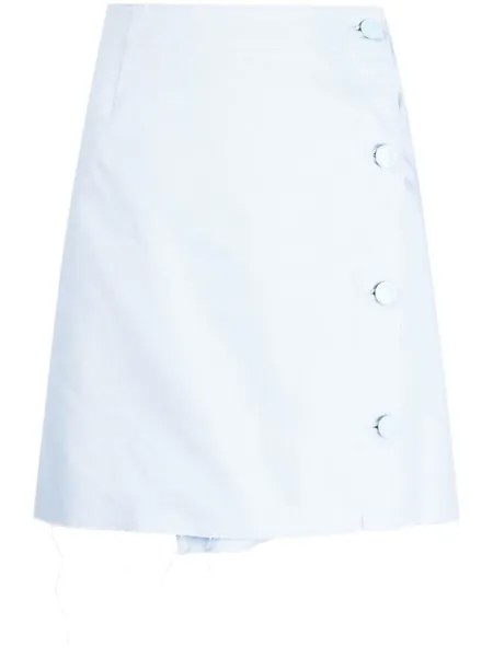 Raf Simons джинсовая юбка мини с бахромой, синий