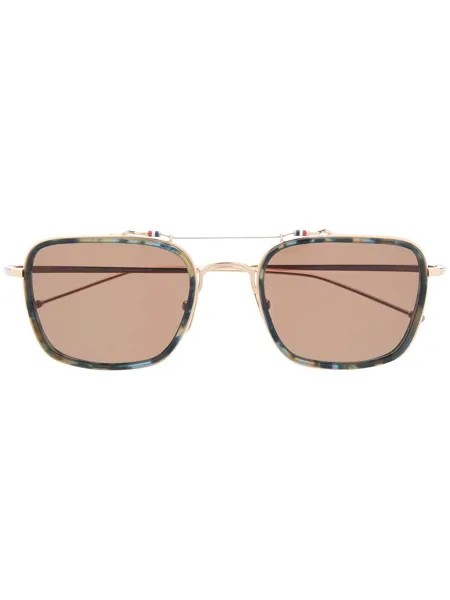 Thom Browne Eyewear солнцезащитные очки в прямоугольной оправе