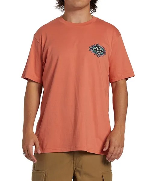 Футболка Billabong с короткими рукавами Crayon Wave, оранжевый