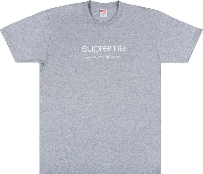 Футболка Supreme Shop Tee 'Heather Grey', серый