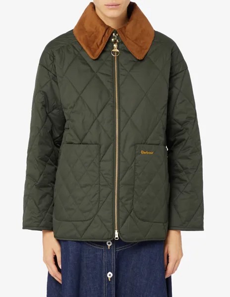 Стеганая куртка Woodhole Barbour, оливковый
