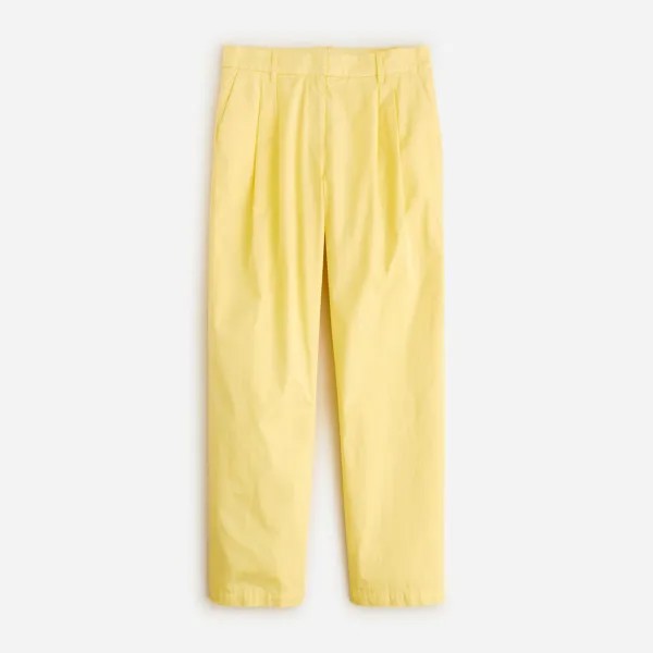 Широкие брюки-эссенции из хлопкового поплина J.Crew, желтый