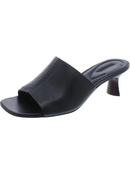 Женские кожаные туфли на каблуке с квадратным носком Palmar Slide Vince, цвет Black Leather