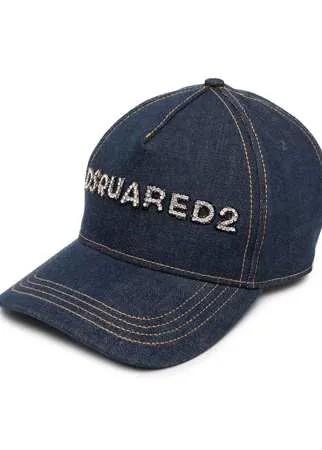 Dsquared2 джинсовая кепка с кристаллами