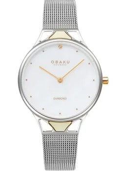 Fashion наручные  женские часы Obaku V302LXCWMC. Коллекция Diamond