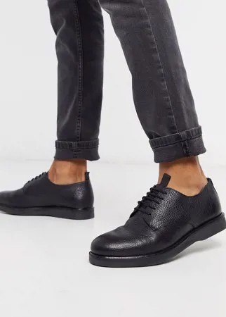 Черные кожаные туфли дерби H By Hudson-Черный цвет