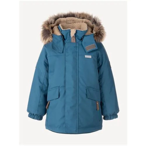 Куртка KERRY, демисезон/зима, светоотражающие элементы, мембрана, водонепроницаемость, съемный мех, регулируемые манжеты, регулируемый край, съемный капюшон, карманы, подкладка, размер 104, синий