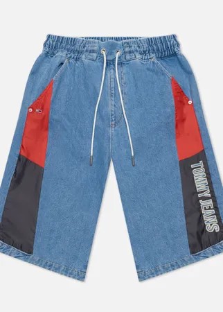 Женские шорты Tommy Jeans Colour-Blocked Panels Baggy Denim, цвет голубой, размер XS