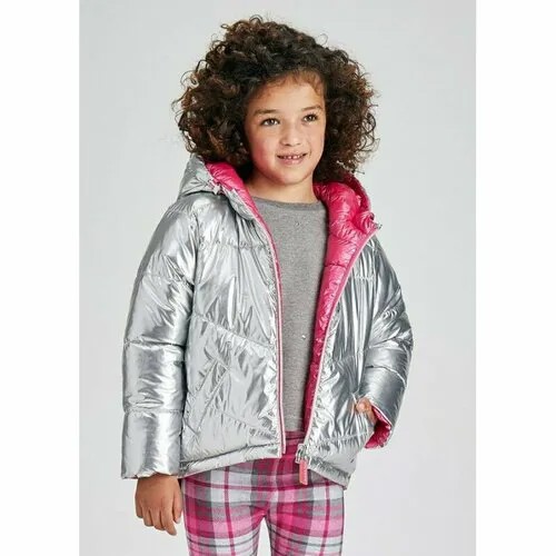 Куртка Mayoral, размер 110 (5 лет), розовый, серебряный