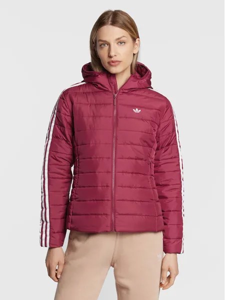 Пуховик узкого кроя Adidas, красный