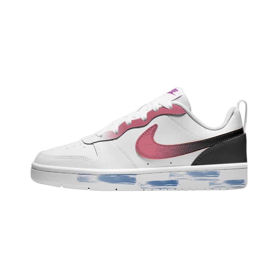 Кроссовки Nike Court Borough Skateboarding Shoes Women's Low-top Pink/Blue/Black, черный/розовый/синий
