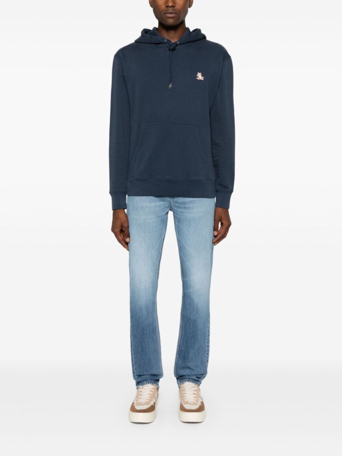 7 For All Mankind узкие джинсы Slimmy Underline средней посадки, синий