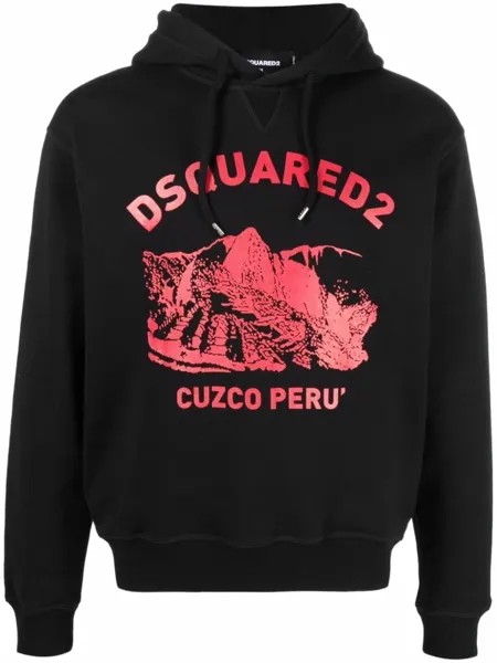 Dsquared2 худи с логотипом, черный