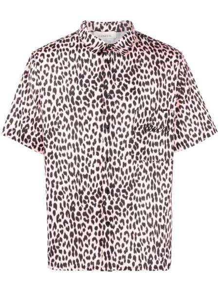 Laneus рубашка с леопардовым принтом