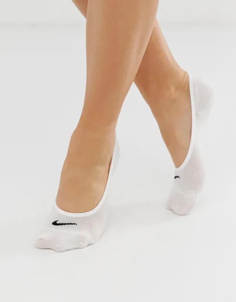 3 пары белых тонких невидимых носков Nike Everyday-Белый
