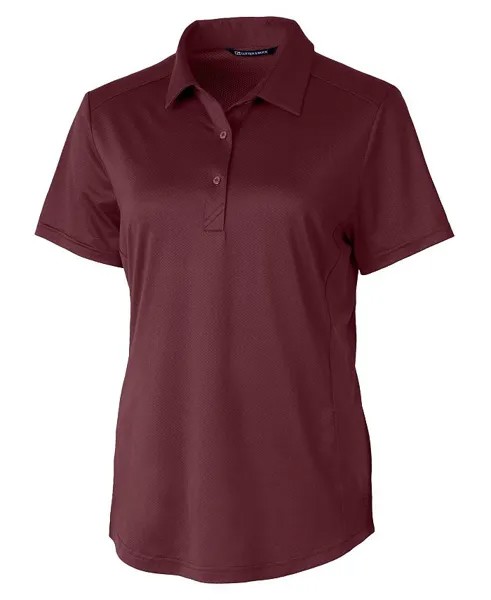 Женская рубашка-поло с короткими рукавами и фактурной эластичной тканью Prospect Cutter & Buck, красный